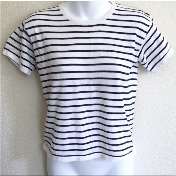 Brandy Melville Tops - Brandy Melville Navy Stripped sweater top